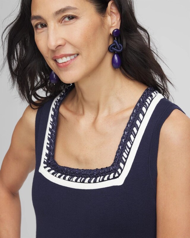 Contrast-Trim Lady Tank - image 4